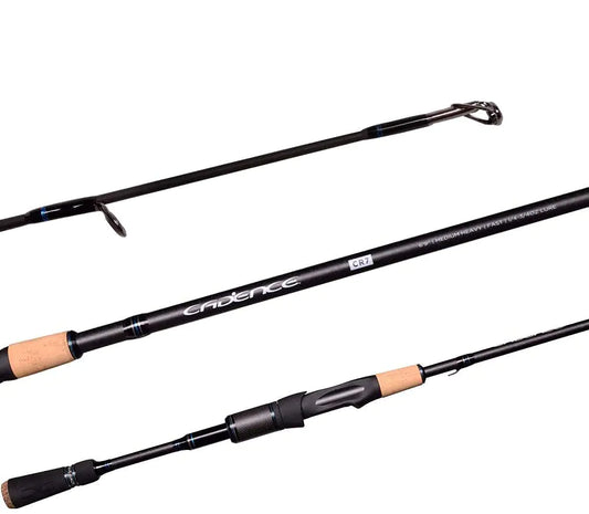 Cadence CR7 Spinning Rod Fishing Rod with 40 Ton CarbonFuji Reel SeatDurable Stainless Steel Guides with SiC InsertsFull Assortment of Lengths Actions for Spinning Reels