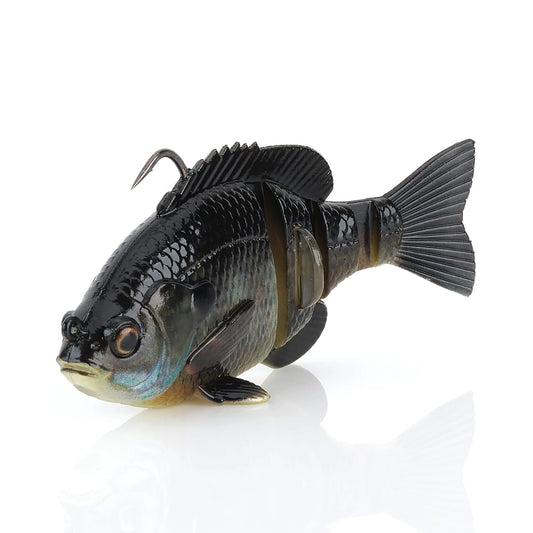 Savage Gear 3D Bluegill RTF Fishing Bait 3/4 oz Bluegill Realistic Contours Colors & Movement Durable Construction Heavy-Duty Jig Fishing Hook Built-in Rattle Scent Infused