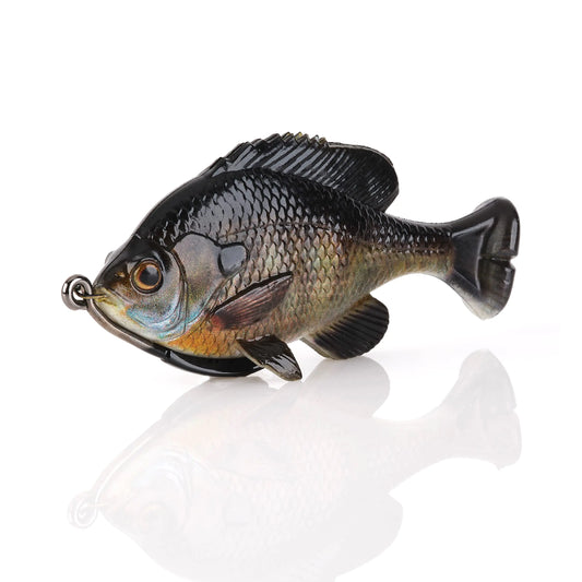 Savage Gear Pulse Tail Bluegill Loosebody Fishing Bait 1 1/4 oz Bluegill Realistic Contours Colors & Movement Durable Construction Heavy-Duty Weighted Fishing Hook 100% Weedless