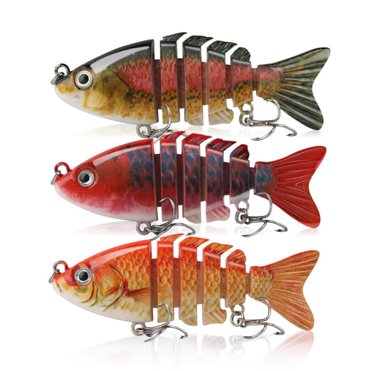 3 PCS Bass Fishing Kit Fishing Lure Kit Fishing Tackle Kit for Adults Fishing Tool Kit Soft Plastic Fish Bites Saltwater Bait with Multi Jointed Mens Fishing Lure Gear Set Gifts